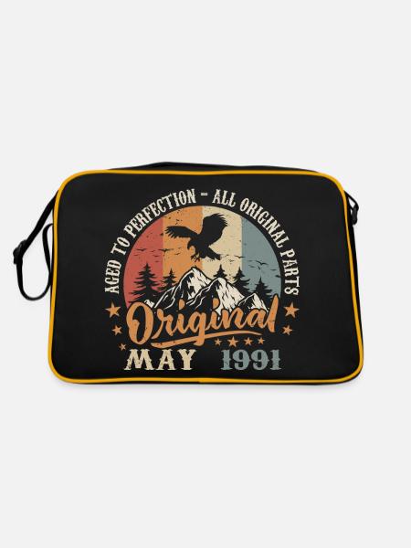Cadeau d’anniversaire mai 1991 1991 mai - mai 1991 - Sac Retro - noir/or - Dos