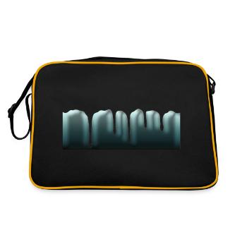 Tropfen - Retro Tasche - Schwarz/Gold - Hinten