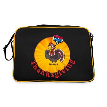 Oiseau fier - Sac Retro - noir/or - Dos