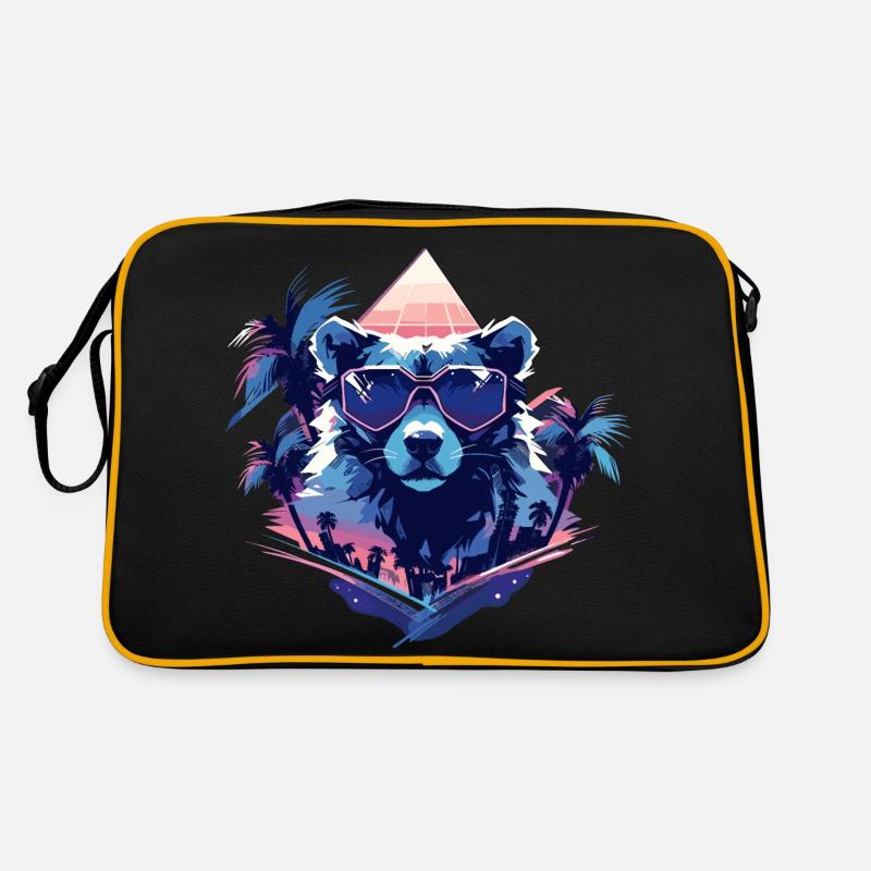Future Bear mit Sonnenbrille Retro Tasche