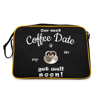 Get well soon, the next coffee is on me - Retro Bag - black/gold - Back