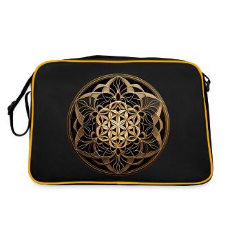 Flower of Life - Retro Bag - black/gold - Back