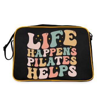 Life Happens Pilates Helps | Pilates Lover Pilates - Sac Retro - noir/or - Dos