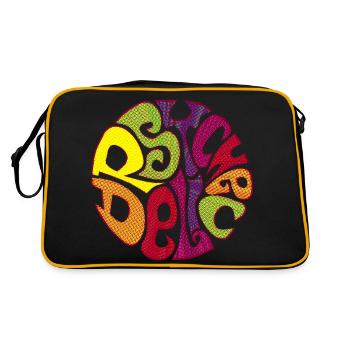 psychedelic psychedelic colorful Sixties 60s 60s - Retro Bag - black/gold - Back