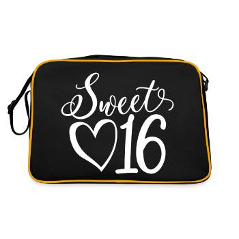 Sweet Sixteen Mignon cadeau de 16 ans - Sac Retro - noir/or - Dos