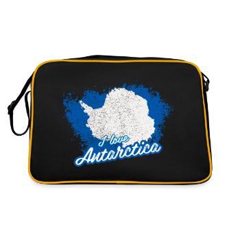 I love Antarctica - Retro Bag - black/gold - Back