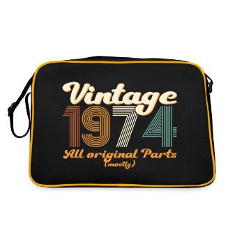 Original vintage 1974 48th birthday gift - Retro Bag - black/gold - Back