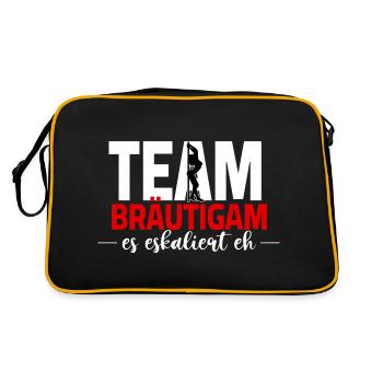 JGA - Team Bräutigam es escaliert eh - Retro Bag - black/gold - Back