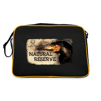 Series "NATURE RESERVE" - Cormorant - Retro Bag - black/gold - Back