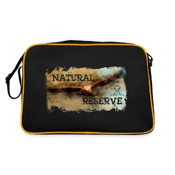 Série "RESERVE NATURELLE" - Circaète Jean-le-Blanc - Sac Retro - noir/or - Dos