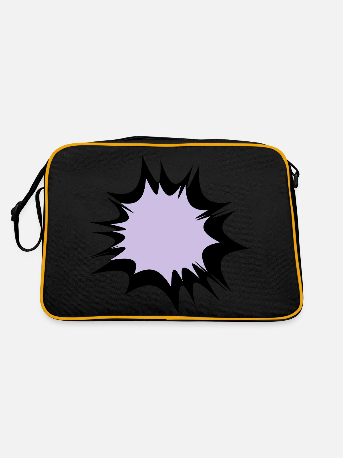 Comic speech bubble explosion - Retro Bag - black/gold - Back