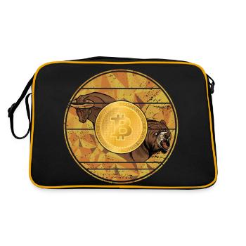 Bitcoin Bearish Bullish Traiding Traider Hodl - Sac Retro - noir/or - Dos