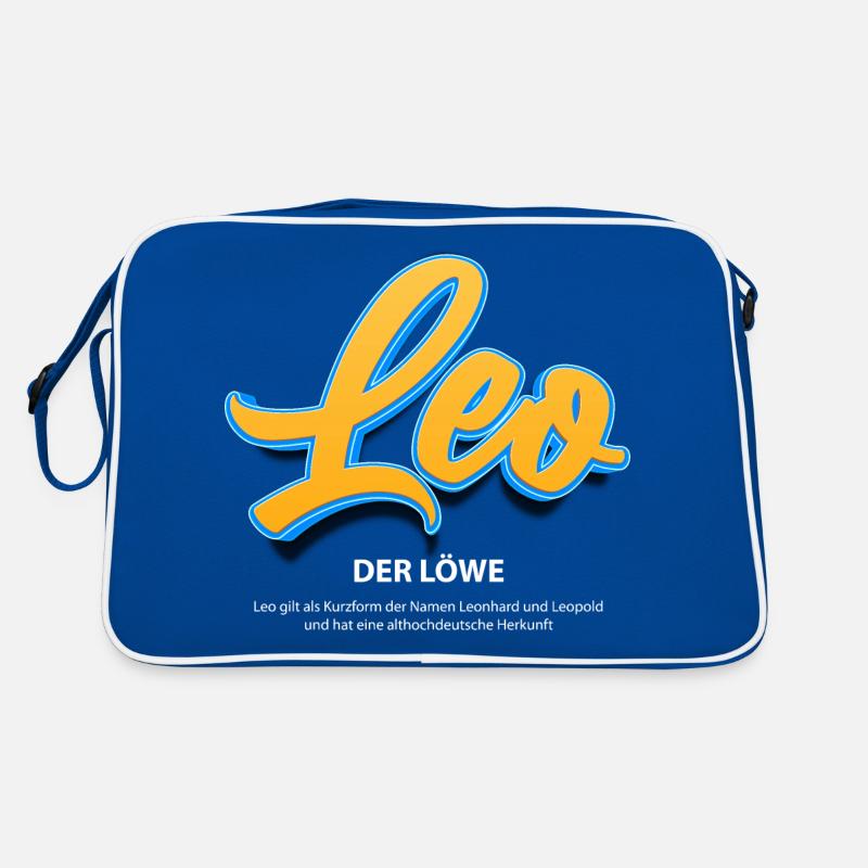 Leo in 3D mit Bedeutung Retro Tasche