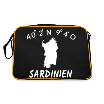 Sardinia Holiday Sardegna Italy Gift Idea - Retro Bag - black/gold - Back