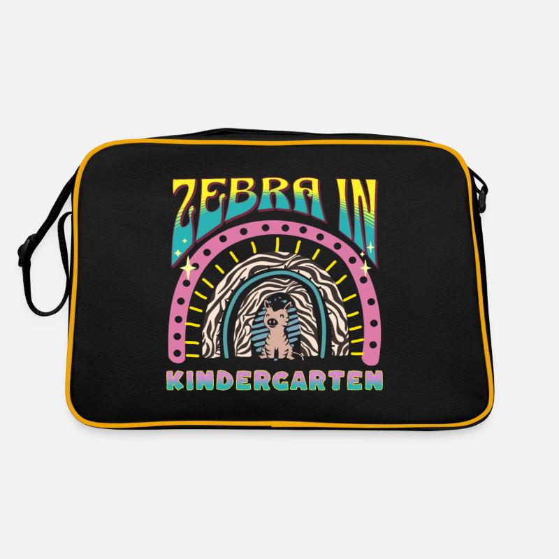 Zebra dans la conception de la patrouille arc-en-ciel de la maternelle Sac Retro