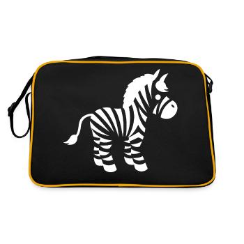 Zebra cute child - Retro Bag - black/gold - Back