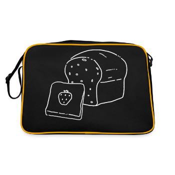 White bread jam SKizze - Retro Bag - black/gold - Back