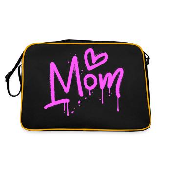Mutterliebe Graffiti - Retro Tasche - Schwarz/Gold - Hinten