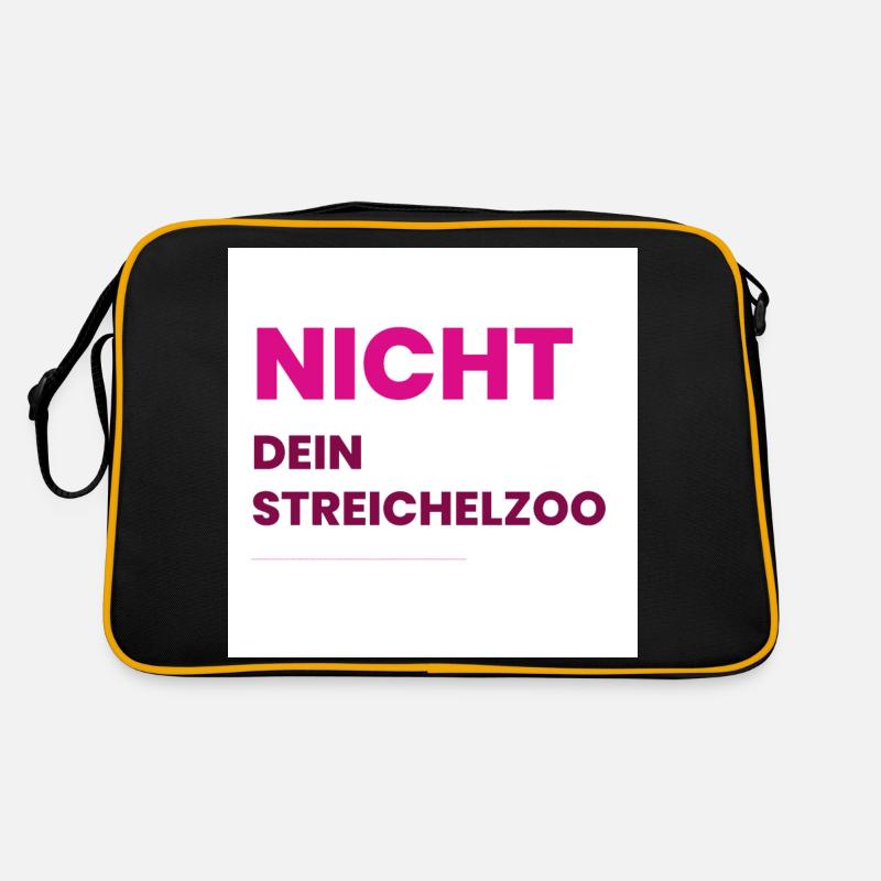 Nicht Dein Streichelzoo Print auf Panel PWSPBD Retro Tasche
