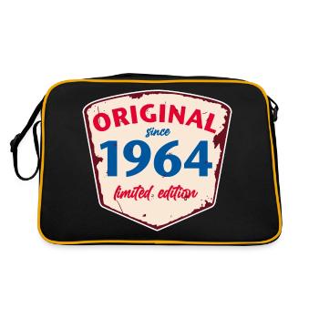 1964 Blechschild - édition chaulée - Millésime - Sac Retro - noir/or - Dos