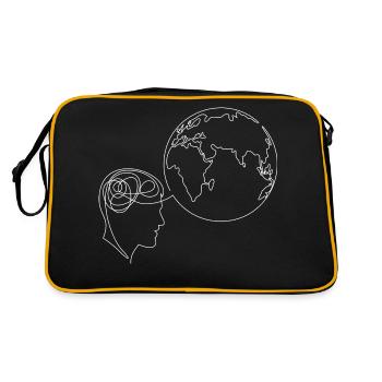 Globalization Thinking Brain - Retro Bag - black/gold - Back