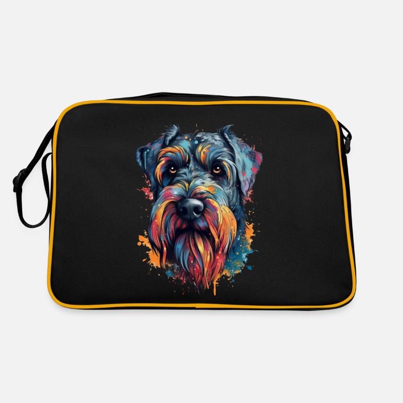 Chien géant-schnauzer coloré Sac Retro