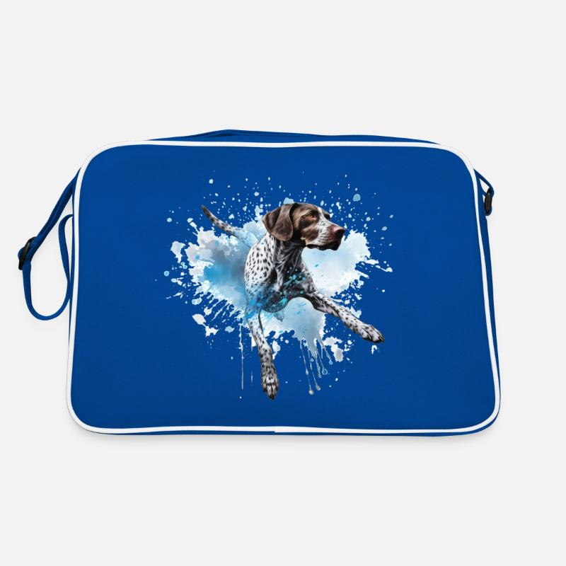 Deutsch-Kurzhaar-Pointer Dock-Tauchen ins Wasser Retro Tasche