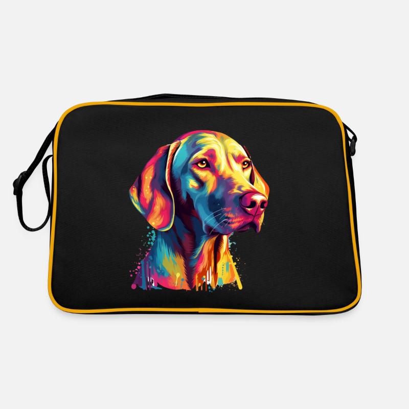 Design d’art coloré Weimaraner Sac Retro