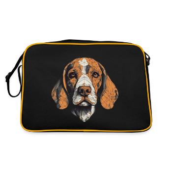 Design d’art coloré Beagle - Sac Retro - noir/or - Dos