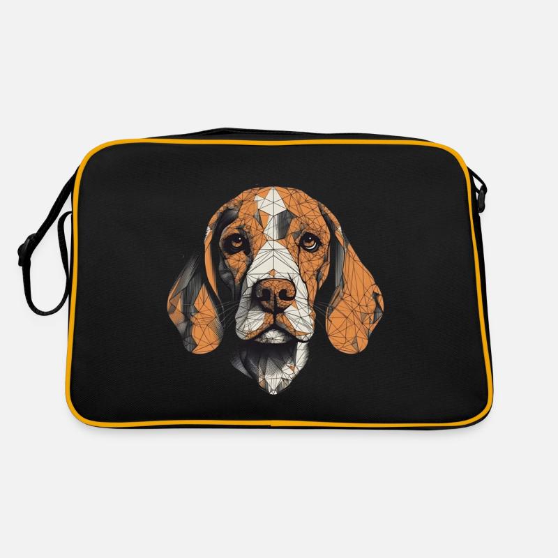 Design d’art coloré Beagle Sac Retro
