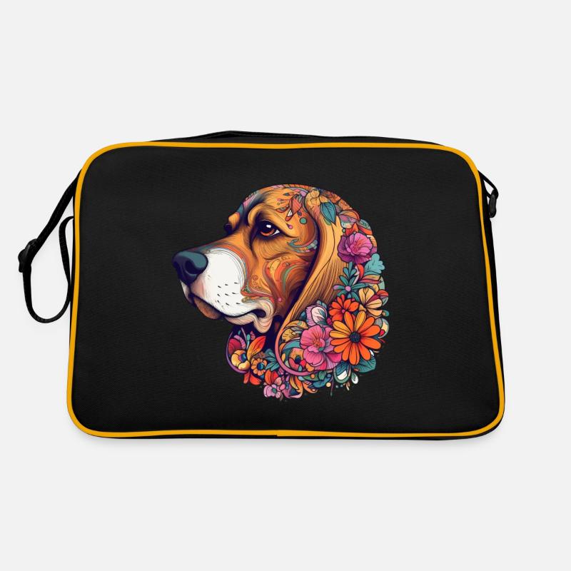 Design d’art coloré Beagle Sac Retro