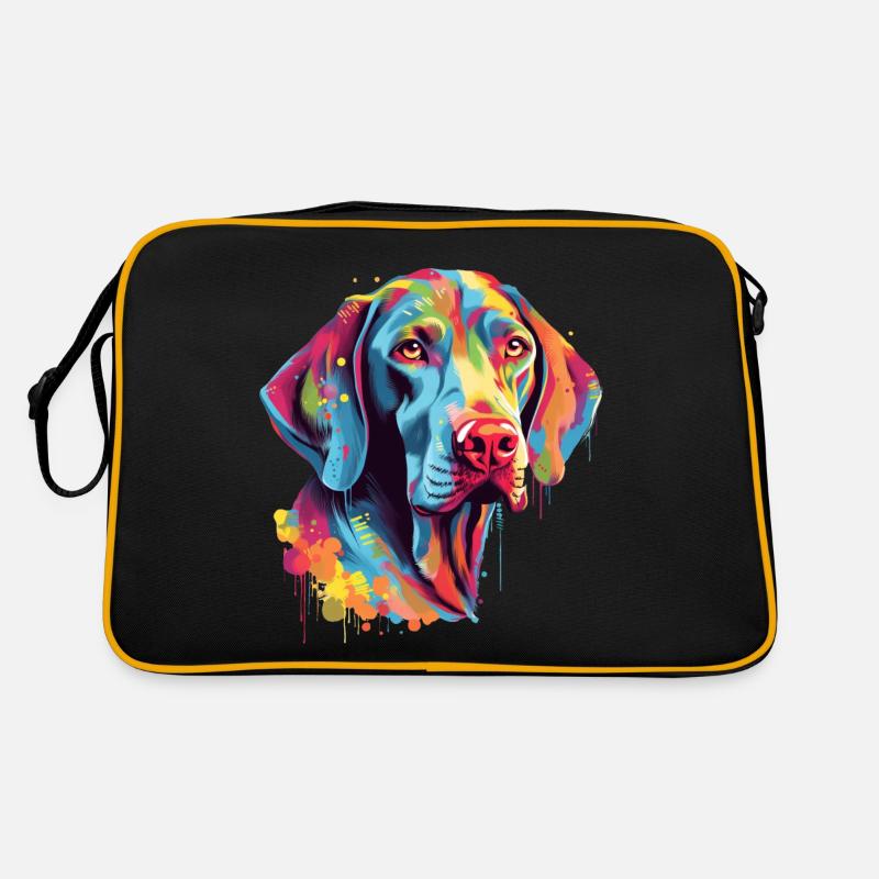Design d’art coloré Weimaraner Sac Retro