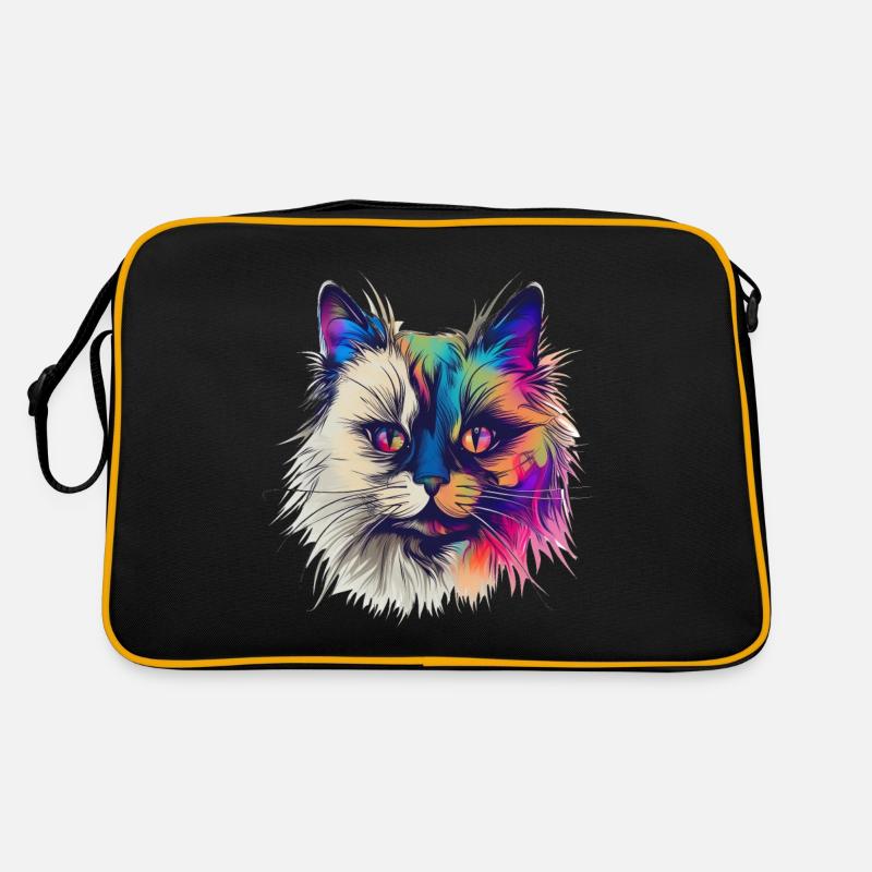Chat Birman coloré Sac Retro