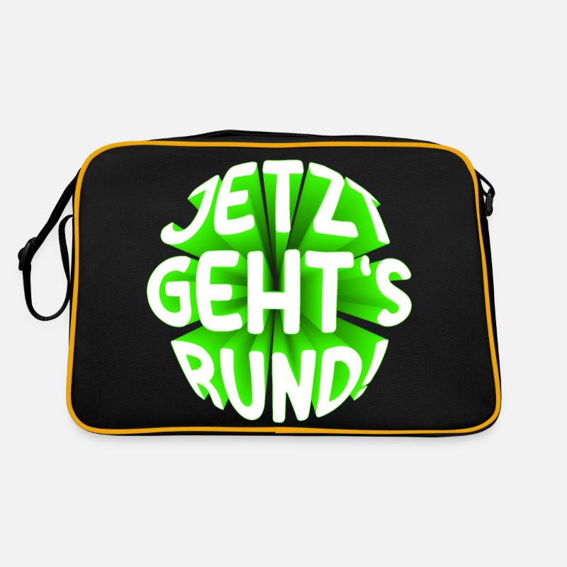 Jetzt gehts rund 3D Retro Tasche