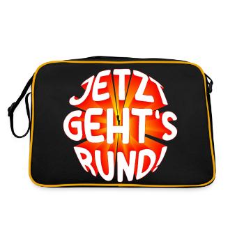 Jetzt gehts rund 3D - Retro Tasche - Schwarz/Gold - Hinten