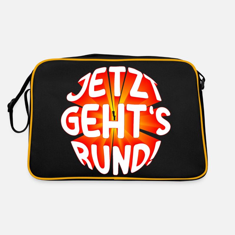 Jetzt gehts rund 3D Retro Tasche