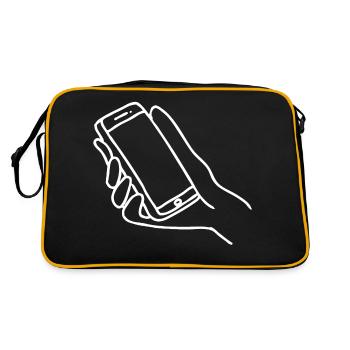 Smartphone Hand - Retro Bag - black/gold - Back