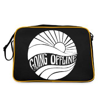 Cell Phone Addiction Smartphone Addiction Nomophobia Wlan Signal - Retro Bag - black/gold - Back