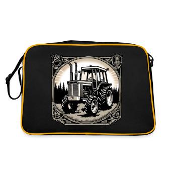 Tracteur / Agriculture / Agriculteur / Travail des champs - Sac Retro - noir/or - Dos