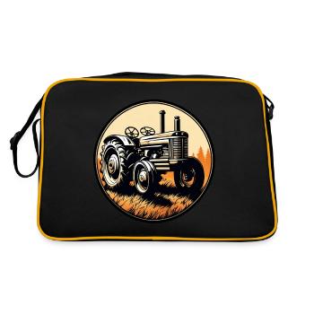 Tracteur / Agriculture / Agriculteur / Travail des champs - Sac Retro - noir/or - Dos