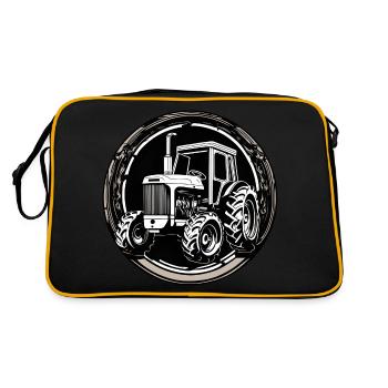 Tracteur / Agriculture / Agriculteur / Travail des champs - Sac Retro - noir/or - Dos
