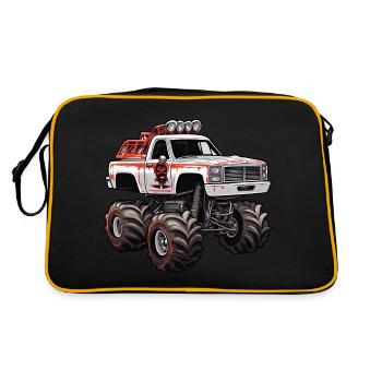 Monster Truck / Car / Vehicle / Engine / Tire - Retro Bag - black/gold - Back