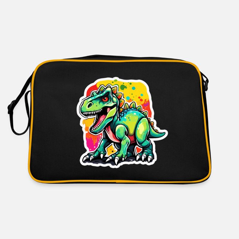 Dinosaurier / Tier / Urzeit / Reptil / Jungs Retro Tasche