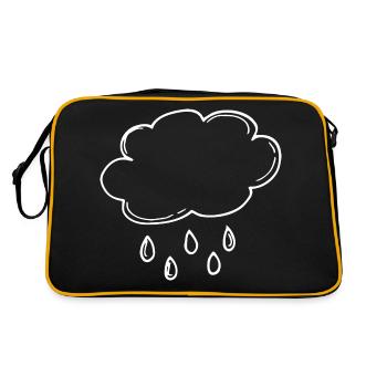 Cloud, Rain - Retro Bag - black/gold - Back