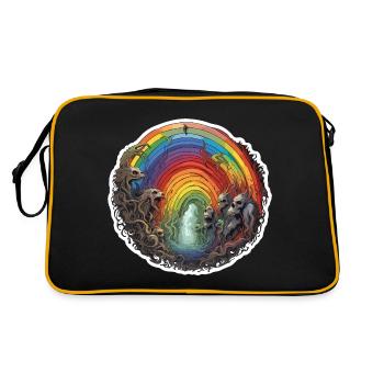 Rainbow / Demon / Monster / Weather / Horror - Retro Bag - black/gold - Back