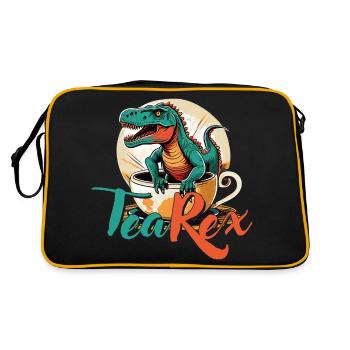TeaRex - Retro Tasche - Schwarz/Gold - Hinten