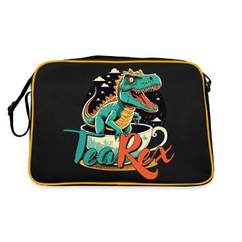 TeaRex - Retro Tasche - Schwarz/Gold - Hinten