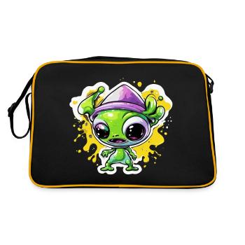 Alien / Außerirdisch / Ufo / Area 51 / All / Mars - Retro Bag - black/gold - Back