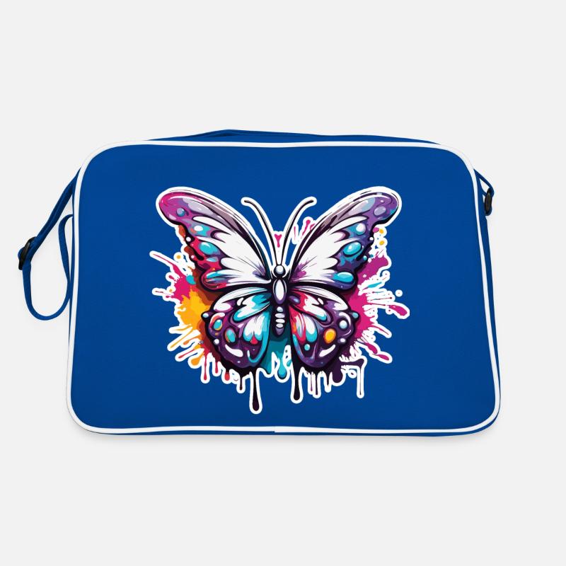 Schmetterling / Tier / Insekt / fliegen / Sommer Retro Tasche