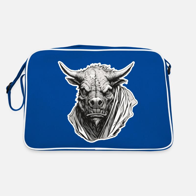 Stier / Bulle / Tier / Hörner / Stierkampf Retro Tasche